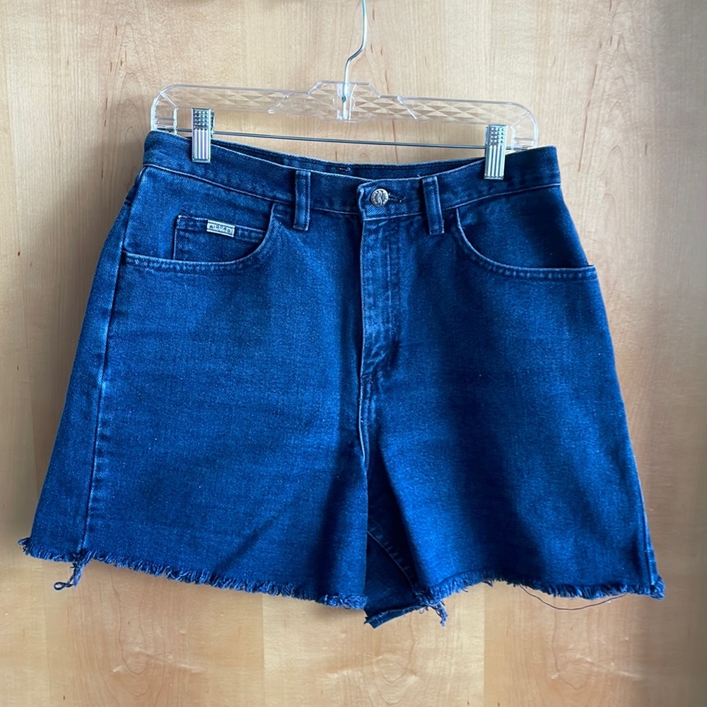 Vintage Dark Wash High Rise Lee Riders Jean Shorts Size 30ish (?)